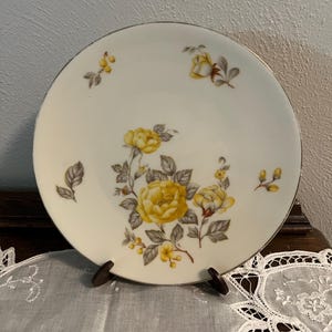 Vintage Castlton Yellow Rose Salad Plate