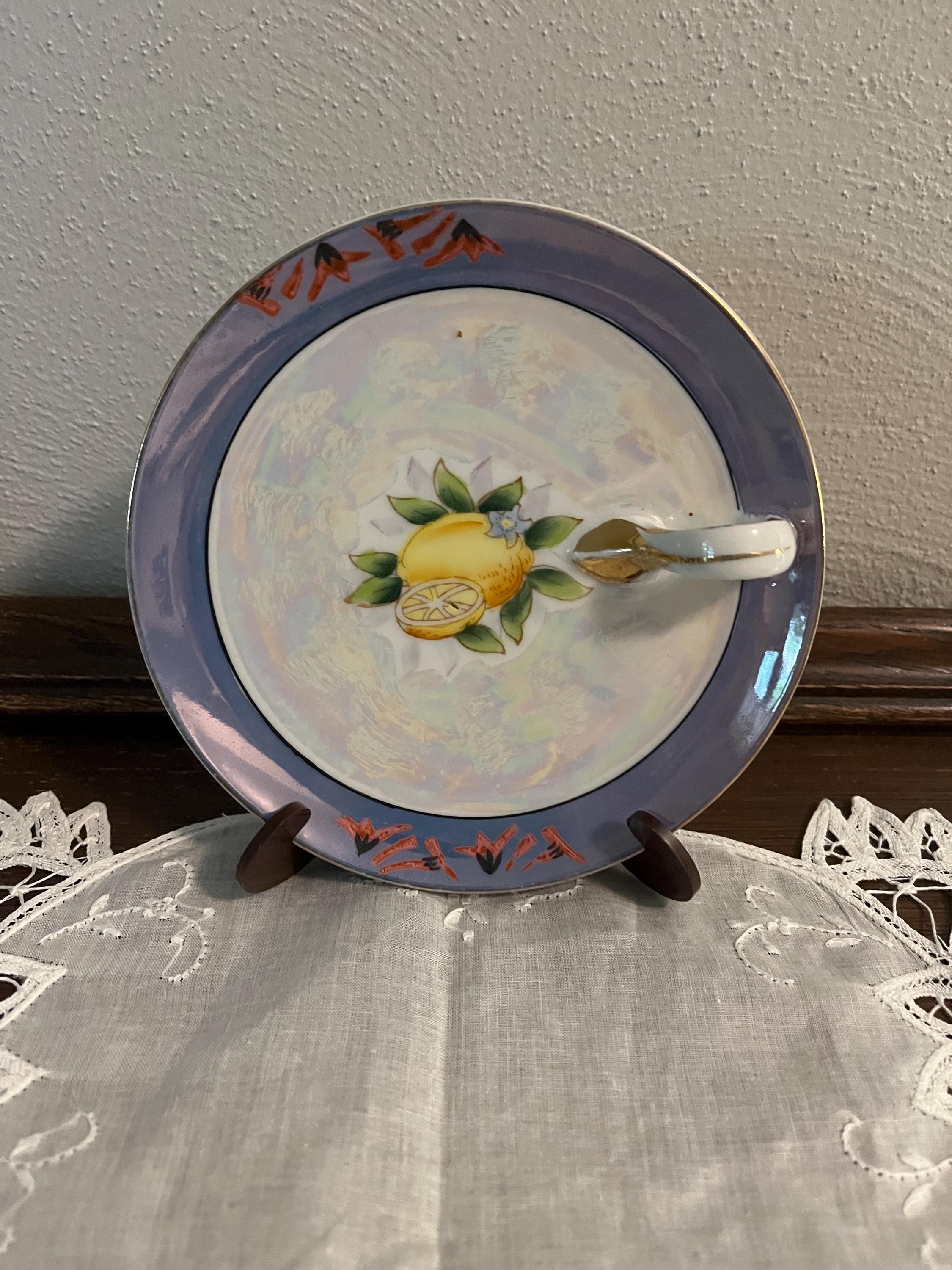 Vintage Hand Painted Handled Lemon Plate - Etsy
