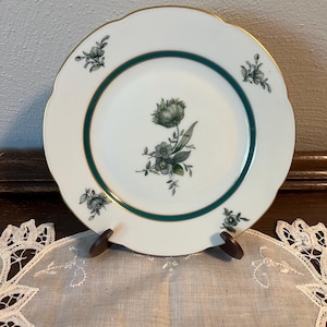 Royal Bayreuth Teal Tulip Bread and Butter Plate Made in Germany
