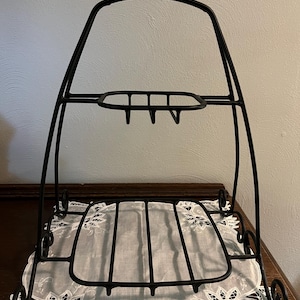 Vintage Longaberger Two-Tiered Foundry Wrought Iron Buffet Stand