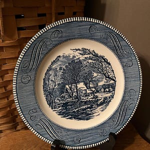 Vintage Currier & Ives Dinner Plate