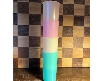Vintage Tupperware Pastel Small Juice Glasses