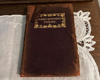 ロバート・ブラウニングの詩集、著作権1896年 - Etsy 日本