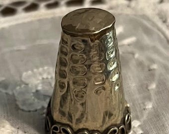 Vintage Ornate Taxco Mexican Sterling Silver Thimble