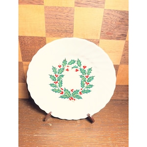 Pair of Scio Pottery Holly Berry Salad Bread Plates