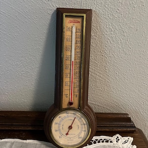 Vintage Weather Guide Thermometer Humidity