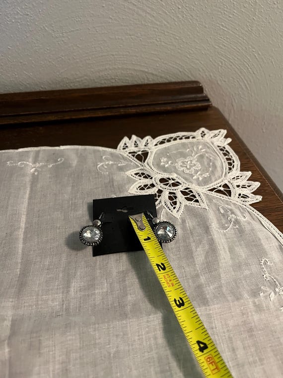 Clear Dangle Drop Earrings - image 4