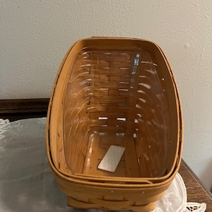 Vintage Signed Longaberger Vegetable Basket with Liner