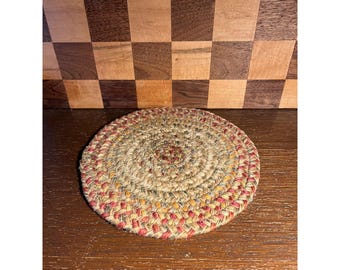 Braided Jute Round Trivet Doily