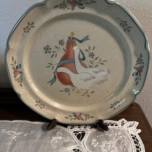 Vintage International China Marmalade Plate with Goose and Pear