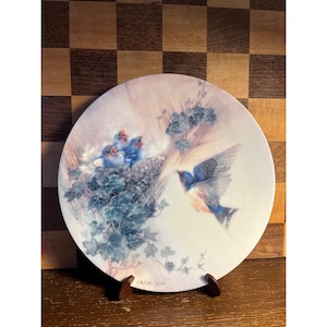Lena Liu Cherub Chorale Bluebird Decorative Plate