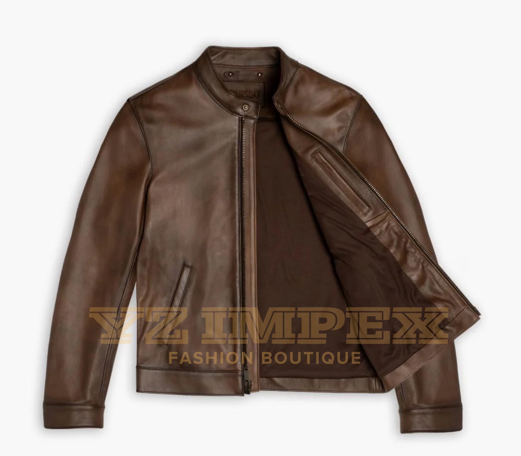 Men's Cowhide Leather Bomber Jacket: Classic Biker Style - Etsy