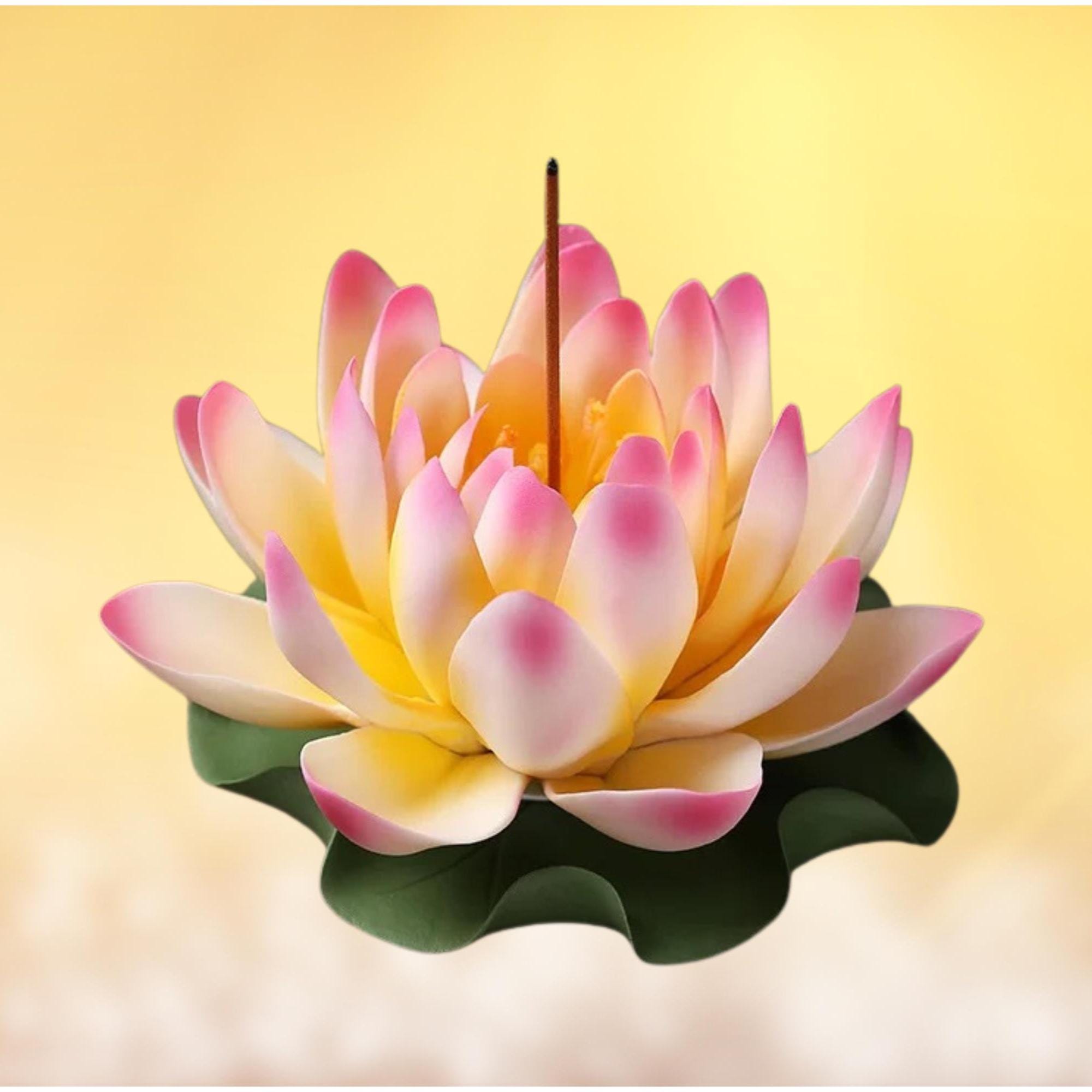 Lotus Räucherstäbchenhalter, Sacred Indian Pink Lotus Brenner für Yoga, Meditation zum Stressabbau, Nymphaea Nelumbo Decor für spirituelles Erwachen