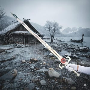 Sword of Omens Replica Handcrafted ThunderCats Cosplay Sword with Polished Blade and Leather Sheath, Perfect Collectible or Gift