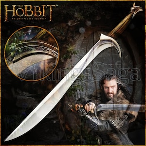 Handcrafted Orcrist Sword Replica: Thorin Oakenshield Inspired Display Decor