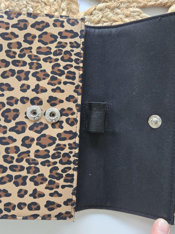 Leopard Print Wallet with Calculator Large Vintag… - image 5