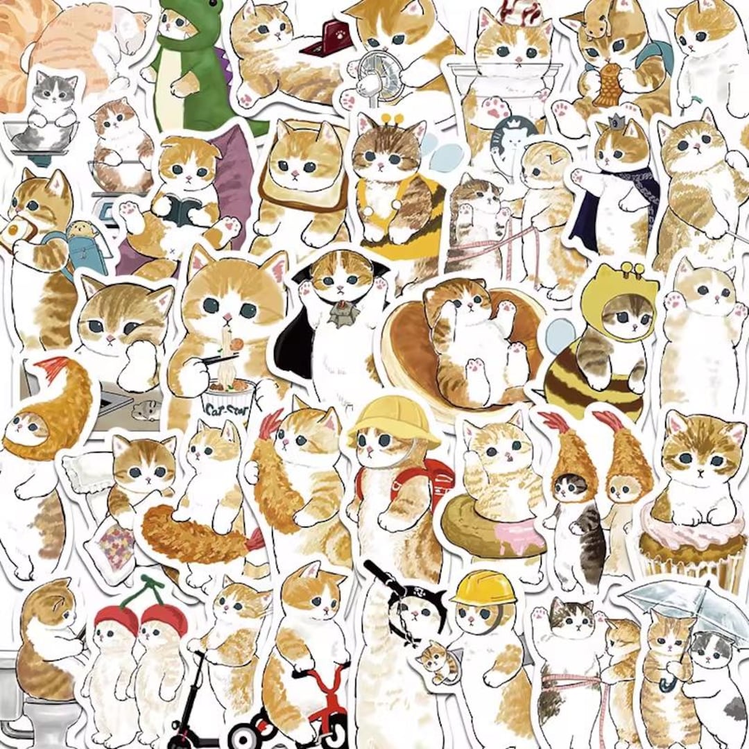 Stickers Chat Jaune Guérisseur : Stickers étanches Pour Ordinateur