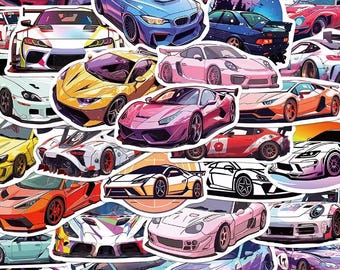 50 pegatinas para coches deportivos JDM inspiradas en el anime
