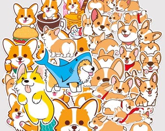 Pegatinas de Corgi - 37 piezas de vinilo impermeable