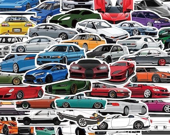 100 adesivi JDM creativi per auto: decalcomanie in vinile sportive e supercar per gli amanti delle auto