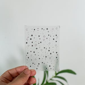 Glitter Silber Stern Nagel Aufkleber: Schwarzes Gelee wasserdichte Abziehbilder