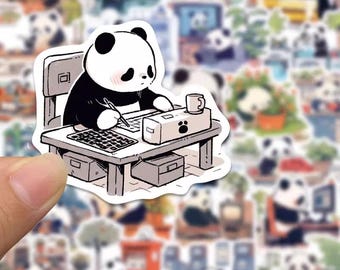 50 Kawaii Panda Stickers: Waterproof Planner Stickers for Scrapbooking