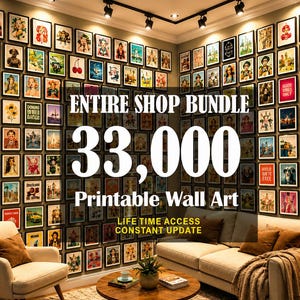 Mega Wall Art Bundle | 33,000+ Printable Wall Art Bundle | Maximalist Wall Art, Trendy Prints, Digital Download