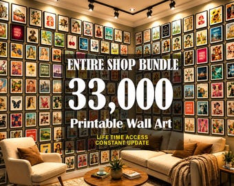 Mega Wall Art Bundle | 33,000+ Printable Wall Art Bundle | Maximalist Wall Art, Trendy Prints, Digital Download