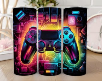 Gamer Tumbler Wrap | Gaming Tumbler Wrap |Video Game Tumbler Wrap |20oz Skinny Tumbler Design |PC Gaming Gear Digital Download |Gift For Him