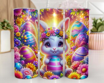 Easter Bunny Tumbler Wrap | Easter Tumbler Wrap | 20oz Skinny Tumbler Sublimation Design | Egg Easter Tumbler PNG | Digital Download |
