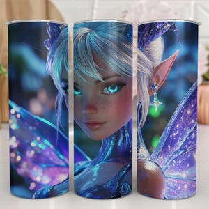 3D Tinkerbell Tumbler Wrap | 3D Tinkerbell Neon Colorful Tumbler Wrap | Princess Tumbler Wrap | 20oz Skinny Sublimation | Digital Download |