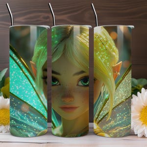 3D Tinkerbell Tumbler Wrap | Tinkerbell Tumbler Png | Fairy Princess Tumbler Wrap | 20OZ Skinny Sublimation | Gift For Her | Digital File |