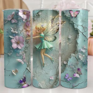 3D Tinkerbell Tumbler Wrap | Tinkerbell Tumbler Wrap | Tinkerbell Png | 20 OZ Skinny Sublimation Design | Desiny Png | Digital Download |