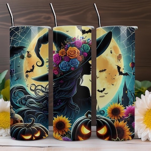 Wicked Witch Tumbler Wrap | 20oz Skinny Tumbler Png | Sunflower Wicked Tumbler Wrap | Perfectly Wicked | Wicked Sublimation Wrap | Digital |