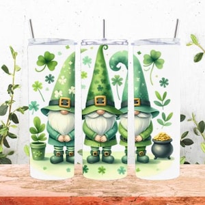 Cute Genome St Patrick&#39;s Day Tumbler Wrap | 20oz Skinny Sublimation Tumbler Design | St Patrick&#39;s Day Tumbler Png Wrap | Digital Download |