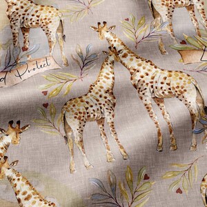 Grey Giraffe Waterproof Softshell Fabric by the Yard for Rain Pants, Stroller Footmuffs, Baby Rainwear, Outdoor Gear and Winter Coats