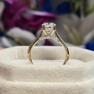 2.00 CT Oval Moissanite Ring | Unique Handmade Diamond Engagement Ring | Vintage-Inspired Solitaire Bridal Jewelry | 14K Gold Ring