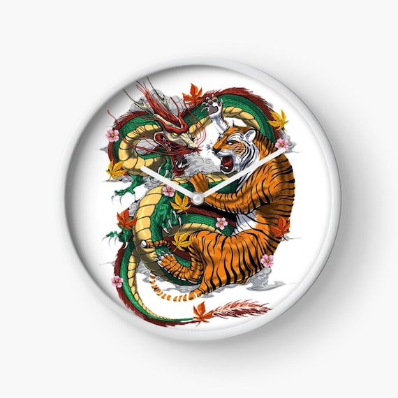 Dragon Vs Tiger Showdown – Bold Japanese-inspired Tattoo Art