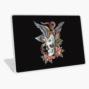 Eagle, Skull & Serpent Tattoo Art – Vintage Style Design