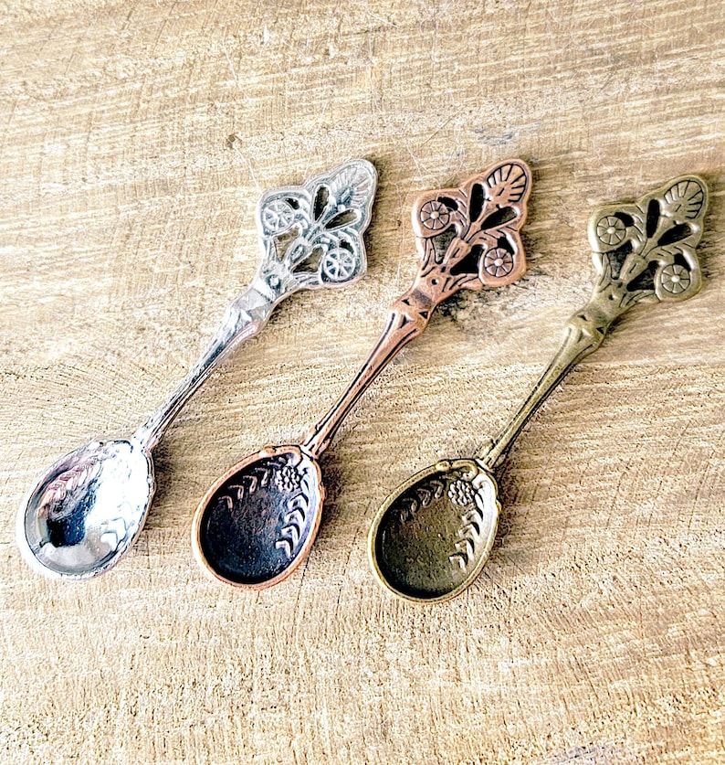 Mini Spoons Sign MINIATURE SPOONS - Apothecary Spoons for Herb Jars, Salt Cellars, Altar ...