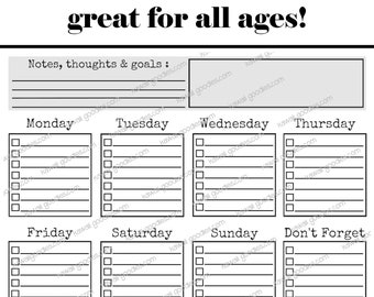 Printable Minimalist Daily Planner, Productivity Tracker, Daily Schedule, Instant Download Daily To Do List & Agenda Page