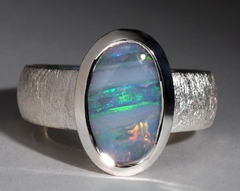 Boulder Opal Silver 59 EU size