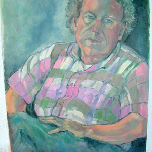 Vintage Oil Painting of Gentleman Marian Hungerford 28&quot; x 22&quot; Please Read Description