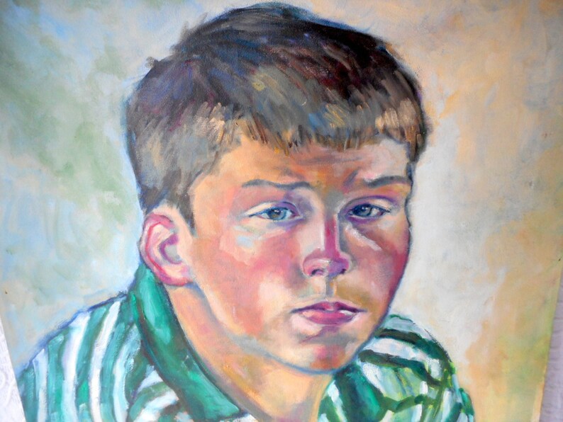 Original Marian Hungerford Painting of Young Boy1985 Oil on Etsy
