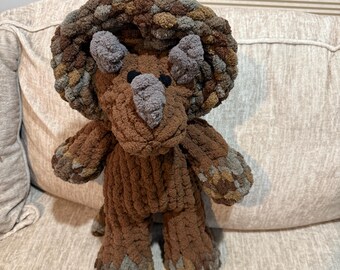 Grobstrick Dinosaurier Plüschtier: Handgemachtes Chenille Dino Kuscheltier