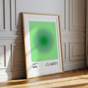 Positive Aura Poster Angel Number Spiritual Gradient Print Colourful Aura Poster Energy Wall Art Trendy Aesthetic Decor Digital Download