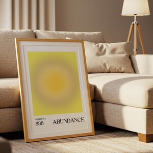Positive Aura Poster Angel Number Spiritual Gradient Print Colourful Aura Poster Energy Wall Art Trendy Aesthetic Decor Digital Download