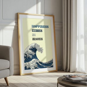 Waves Wall Art Coastal Aesthetic Digital Print Beach Quote Ocean Wave Wall Art Coastal Home Decor Printable Poster