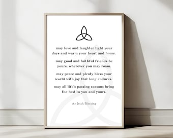 Irish Blessing Wall Art: Celtic Knot Print (Digital Download)