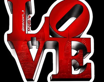 LovePark Sticker: Philadelphia LOVE Symbol, Waterproof Vinyl